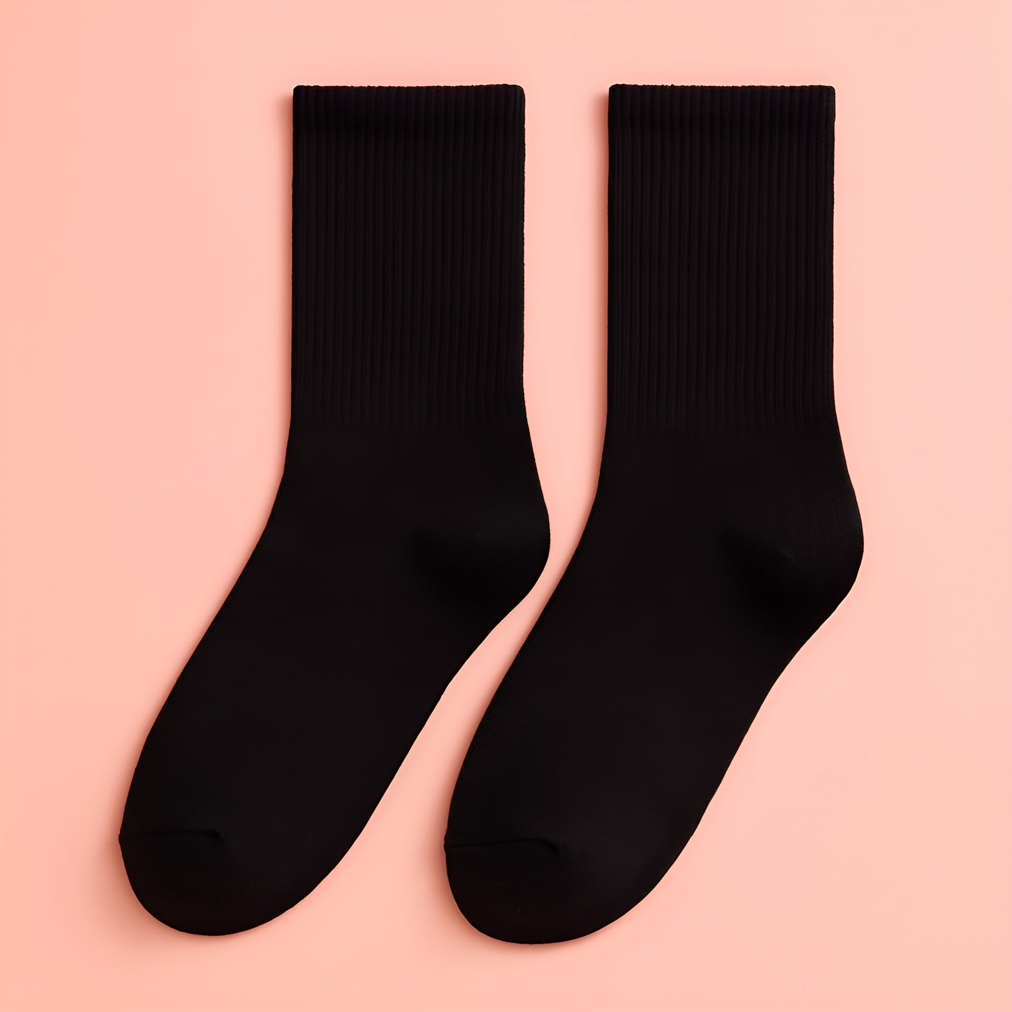 Black Melo plush winter cozy socks, minimalist and extra warm.